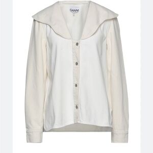 Ganni Small Denim Ivory Jacket